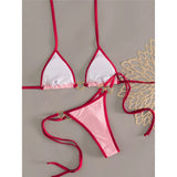 XS - L Halter Mini Micro Thong Bikini Women Swimwear Female Swimsuit Two-Pieces Bikini Set Padded Bather Bathing Suit Swim V7595