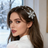 AWAYTR New Fashion Luxurious Snowflake Rhinestones Hairbands Sweet Flower Headband for Women Girl Hair Accessories