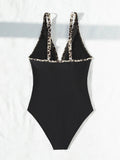 Sexy Black One Piece Swimsuit 2026 Women Mesh Patchwork Transparent Tummy Control Swimwear Bathing Suit See Through Monokini