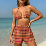 2026 Triangle String Bikinis Women 3 Pieces Swimwear Female Sexy Padded Swimsuit Bathers Bathing Swimming Swim Suit Beachwear