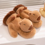 Adult Capybara Robes Onesies Pajamas Cartoon Pyjama Animal Kigurumi Slipper Halloween Cosplay Costumes Warm Sleepwear Jumpsuit
