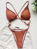 Extreme Mini One Piece Swimsuit Women G String Shiny Swimwear Female Micro Thong Monokini Bather Backless Bathing Suit Swim wear