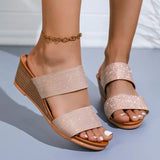 2026 Summer High Quality New Fashion Casual Platform Wedge  High Quality New Fashion slippers women