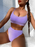 8 Colors Sexy Bikini Women Push Up Swimwear Swimsuit High Waist Solid Bikinis Set Bathing Suit Beach Bikini Female Bikinis Mujer