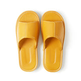 Big Size EU48 Indoor Slippers For Women Men Spring Summer House Shoes Soft Leather Anti-slip Open Toe Couples Home Floor Slides
