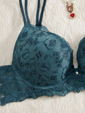 6-Piece Set Lace Women's Underwear Set No Lining Lace Push up Bra Comfortable Fitting Sexy Mesh Lace Panties Women's Bra Set