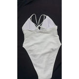 S - XXL 5 Colors V Neck Mesh Sheer Women Swimwear One Piece Swimsuit Female High Leg Cut Monokini Bather Bathing Suit Swim V6168