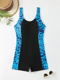 2026 Large Plus Size Swimsuit Women One Piece Slim Sporty Swimwear Female Print Bathers Bathing Swimming Swim Suit Beachwear 4XL