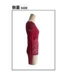 European and American elegant scalloped neckline, off-the-shoulder lace slim fit T-shirt long-sleeved top