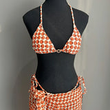New Summer Sexy 3 Pieces Suit Swimwear Women's Micro Bikini Set with Long Pants Cover Up Beachwear Backless Bathing Suit Holiday