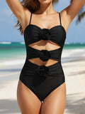 2026 Hollow Starfish Swimsuit Women One Piece Strappy 3D Floral Swimwear Female Bathers Bathing Swimming Swim Suit Beachwear