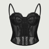 Sexy Lace Fishbone Corset Waist Cincher Casaul Style Tight Camisole Vest Outerwear For Women Backless Sleeveless Charming NPNV