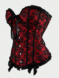 Sexy Pure Desire Casaul Style Waist Cincher Fishbone Corset Bust Support Shaping Top Front Button Lace-Up Strapless Bra Q7JI