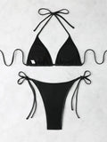 Sexy Shiny Silver Bikini Set Women Push Up Micro Swimsuit 2025 Brazilian Beach Bathing Suit Tie Side Thong Swimwear Biquini