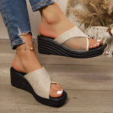 with Heel Large Size Fashion Womens Shoes 2026 Beige Heeled Sandals Thick Big Luxury Black Girls Summer Clear Wedge Slippers