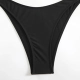 Halter Pearls V-Bar Underwired Bra Cup Bikini Women Swimwear Female Swimsuit Two-pieces Bikini Set Push Up Bathing Suit Swim