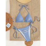 2026 Glitter Sparkling Pearls Halter Bikini Women Swimwear Female Swimsuit Two-Pieces Bikini Set Bather Bathing Suit Swim V8342