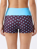 Summer Women's Dot Print Mini Casual Shorts Elastic High Waist Fold Over Slim Fit Shorts 2026 Fashion Going Out Daily Sporty