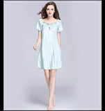 Women's Sleepwear Ice Silk Casual Silk Pajamas Women's Summer Sexy Short Sleeve Lace Pajamas Loungewear