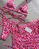 3 Pieces Bikini Set Wiht Mini Skirt Women Swimwear 2024 Sexy Bikinis Bandeau Push Up Beachwear Bodysuit Thong Biquini Female