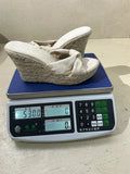 Summer Boho Bow Knot Espadrille Wedge Sandals for Women Open Toe Slip-On 10cm Platform Heel Casual Mules Slides Beach Shoes