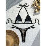 Sexy Extreme String Mini Micro Thong Bikini Female Swimsuit Women Swimwear Two-Pieces Bikini Set Bather Bathing Suit Swim V8373