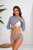 Long-sleeved Sunscreen Swimsuit European and American Split Surf Suit Cross-border Swimsuit Bikini Women's Bikini Wetsuit Set