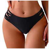 Women's Low Rise Cutout Swim Bottoms Solid Color Summer Beachwear Separate Swimsuit Bottom Female Brazilian Bikini Trunks 2026