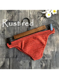 S - XL 9 Colors Crochet Knitted Bikini Bottom Swim Brief Women Swimwear Female Bather Brazilian Tanga Panties Underwear V4195
