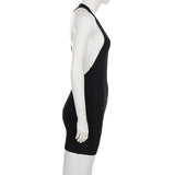Sexy Halter Neck Backless Bodycon Mini Dress Women Sleeveless Tight Short Party Club Dress Summer Night Out Streetwear
