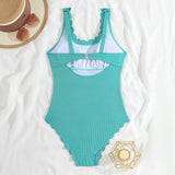 2026 Sexy Ruffle Swimsuit One Piece Solid Swimwear Women Bathers Bathing Swimming Swim Suit Female Beachwear XXL