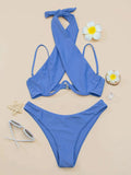 Cross Halter Underwire Bikini 2026 Women Swimsuit Solid Push Up Swimwear Female Bathers Bathing Swimming Suit Summer Beachwear