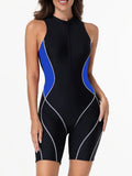 2026 Zipper Sleeveless Swimsuit Women One Piece Slim Swimwear Female Rush Guard Bathing Swimming Swim Surfing Suit Beachwear XXL