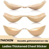 Women Silicone Chest Pad Anti-slip Invisible Thickened Breast Support Sticky Pasties Nipple Covers Strapless Adhesive Bra