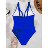 S - XL New Sexy Mesh Sheer V Neck Women Swimwear One Piece Swimsuit Female High Leg Cut Monokini Bather Bathing Suit Swim V5136