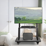 Mobile TV Cart, Rolling TV Stand for 32-75inch TVs with Lockable Wheel,Height Adjustable TV Stand with Wheels Max VESA 600x400mm
