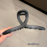 Korean Large Solid Hair Claw Elegant Hairpins Barrette Crab Hair Clips For Women Girls Square Headwear Hair Accessories Jewelry