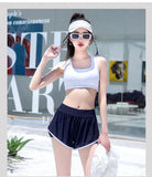 New High-end Split Swimsuit with Sports Style and Flat Angle Pants for Slimming and Vacation Swimsuits Cross-border
