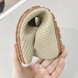 Women Leisure Flats Summer Autumn Flat Shoes Breathable Knitted Square Toe Slip-on Female Daily Walking Driving Loafers