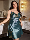 Plus Size Women's Nightdress Elegant Fashion Prints Pajamas Comfortable Snd Sexy Dress For Home Party