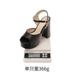 New Women Sandals Summer Shoes Sexy Peep Toe Thick High Heels Platform Black Dress Party Wedding Shoes Woman Pumps