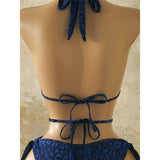 XS - L Deep V Neck Leopard Halter Women Swimwear Cut Out Wrap Around Bather Bathing Suit Swim One Piece Swimsuit Female K8077