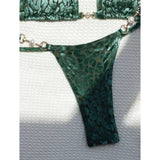 S- XL Leopard Halter Mini Micro Thong Bikini Women Swimwear Female Swimsuit Two-pieces Bikini Set Bather Bathing Suit Swim V5207