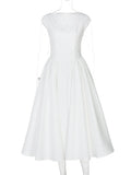 FDYOUI Elegant Sleeveless Backless A-line Party Dress for Woman 2026 Summer Tunics High Waist Solid Wedding Evening Prom Dresses