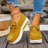 Red Chunky Platform Sneakers Women Comfortable Non Slip Thick Sole Casual Shoes Woman Plus Size 43 Lace Up Sport Shoes Female