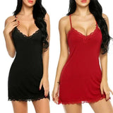 Summer Women's Fashionable Silk Satin Patchwork Lace Suspender with Back Lace Decoration Dress for Home Pajamas
