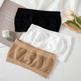 Women’s Strapless Bandeau Bra Soft Stretch Breathable Seamless Mesh No Underwire Comfortable Summer Everyday & Formal Wear