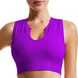 New Sports Bra Women Sexy Deep U-neck Push Up Gym Jogging Yoga Fitness Shockproof Vest Crop Tops Female Sport Bras Set for Women