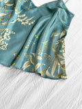 Women's Sleeveless Pajamas V-Neck Camisole Shorts Sexy Sleepwear Set Cherry Print Lounge Wear 2 Piece Nightwear for Women