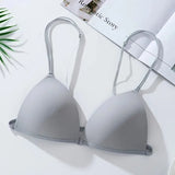 Comfort Strapless Bra for Small Bust Seamless Bralette Adjustable Anti-Peek Summer Wear Thin Back Design Women S-XL MOYISU